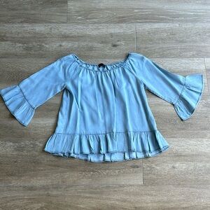 Sanctuary - Off Shoulder Chambray Blouse - M
